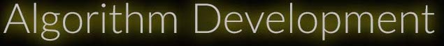 ALGORTIHM_DEVELOPMENT